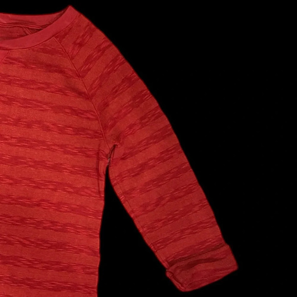 Ralph Lauren red textured top 3/4 sleeve top, Size Medium - Picture 2 of 7